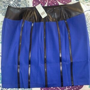 Vegan Leather Combo  Modern Skirt